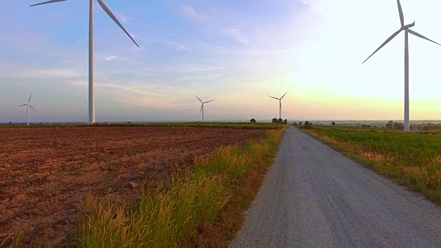 风力发电农场视频素材