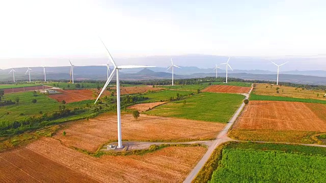 风力发电农场视频素材