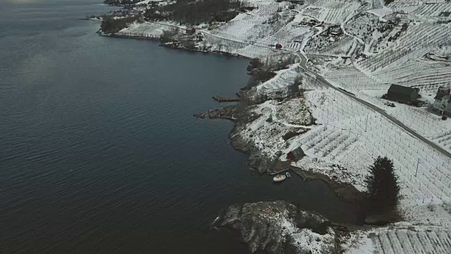 无人机拍摄:挪威峡湾视频素材