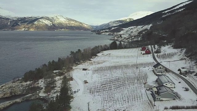 无人机拍摄:挪威峡湾视频素材