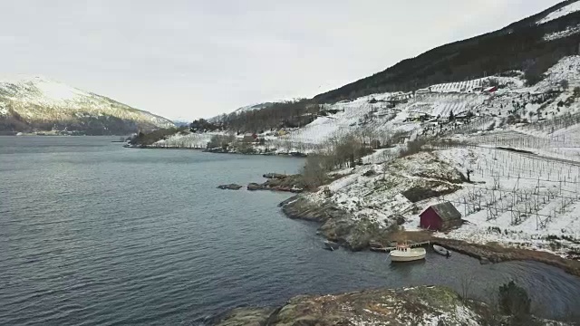 无人机拍摄:挪威峡湾视频素材