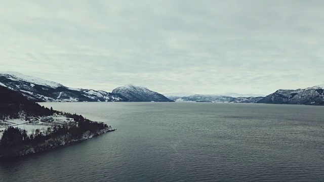 无人机拍摄:挪威峡湾视频素材