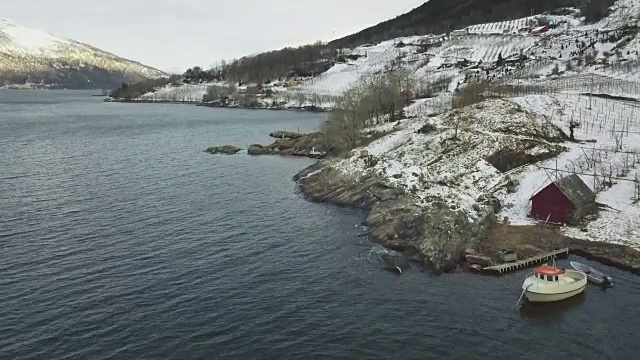 无人机拍摄:挪威峡湾视频素材