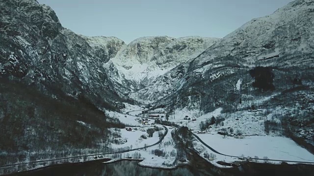 无人机拍摄:挪威峡湾视频素材