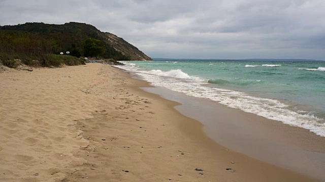 密歇根湖波浪视频视频素材