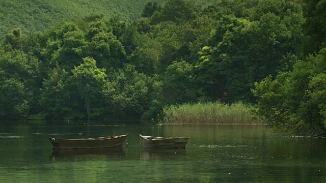 圣瑙姆的温泉，奥赫里德湖视频素材