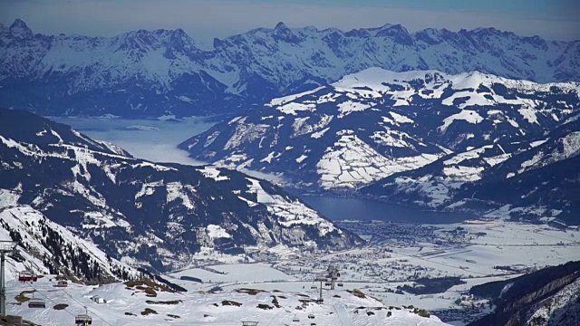 高山滑雪胜地视频素材