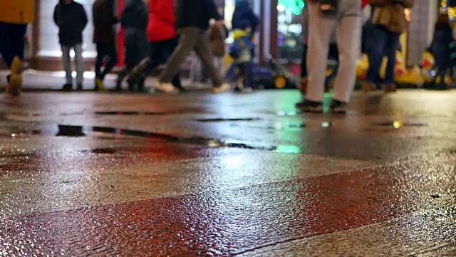 沥青轮廓雨视频素材