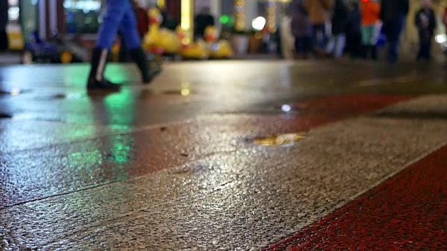 沥青轮廓雨视频素材