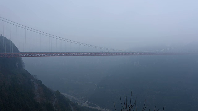 峡谷位于中国湘西西部视频素材