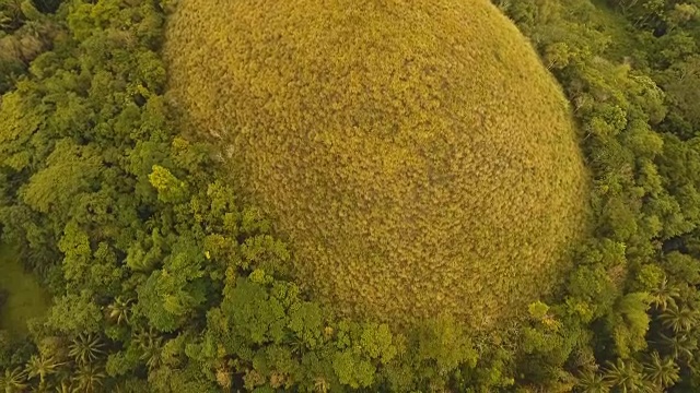 巧克力山在保和，菲律宾，鸟瞰图视频素材