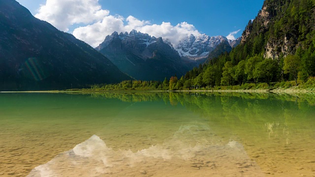 Landro湖的时间流逝，Dolomites，意大利视频素材