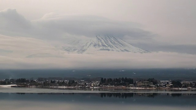 富士山的时间流逝视频素材