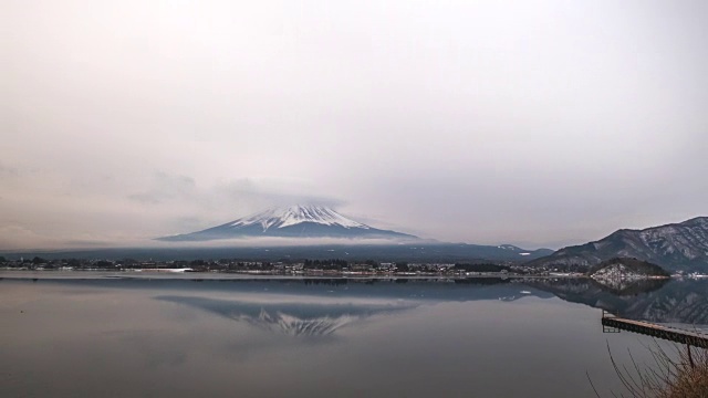 富士山的时间流逝视频素材