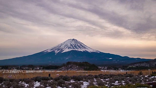 富士山的时间流逝视频素材