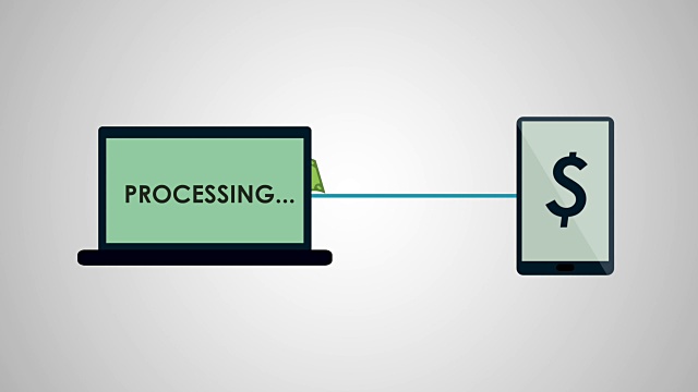 在线支付，高清动画视频素材