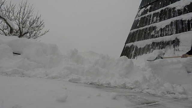 铲雪视频素材