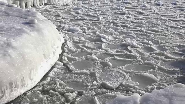 安大略湖冬季风暴视频素材