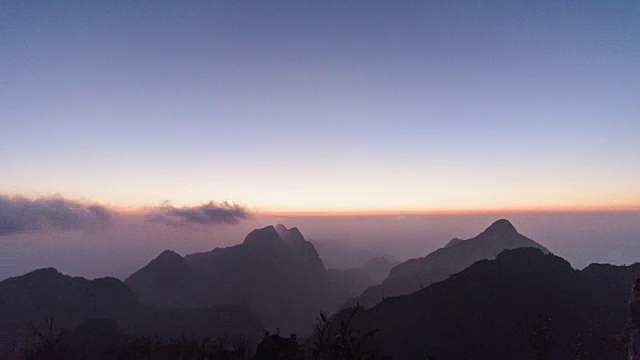 日夜山云移，日落时星移，分辨率4K视频素材