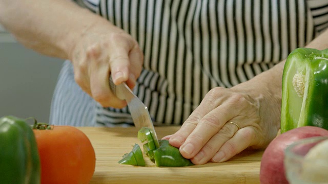 青椒切菜视频素材