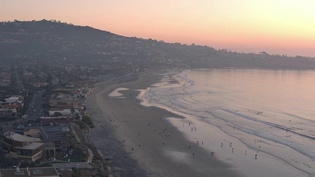 拉霍亚加州海岸海滩天线视频素材