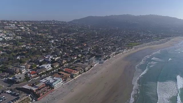 拉霍亚加州海岸海滩天线视频素材