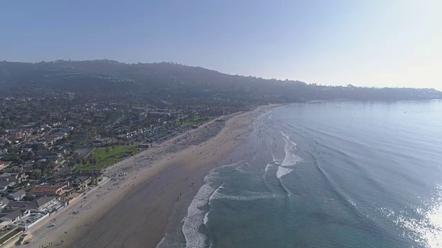 拉霍亚加州海岸海滩天线视频素材