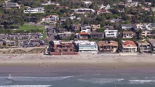 拉霍亚加州海岸海滩天线视频素材