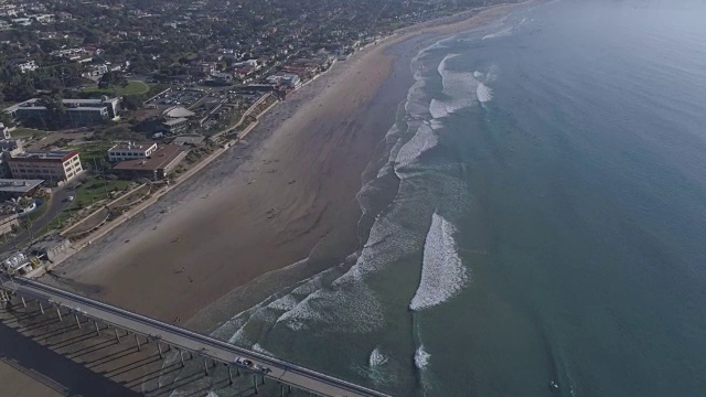 拉霍亚加州海岸海滩天线视频素材