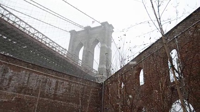 布鲁克林的暴风雪视频素材