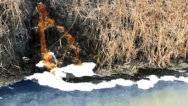 化学污染的水视频素材