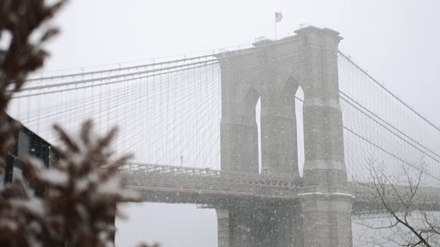 降雪在布鲁克林视频素材