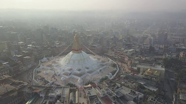 尼泊尔的Stupa Bodhnath katmandu - 2017年10月26日视频素材