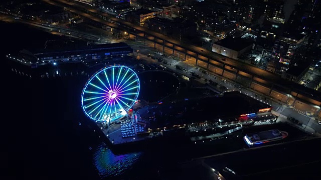 太平洋西北公路之旅海滨夜景视频素材