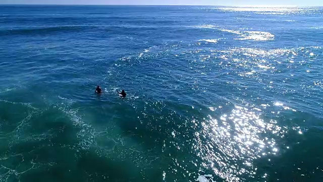 在海洋中冲浪视频素材