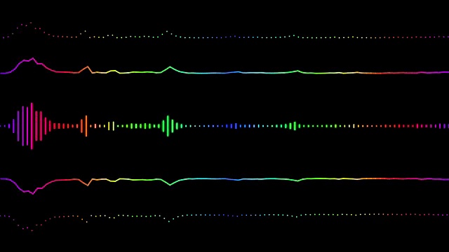 4K音频均衡器背景。音乐控制水平。五彩缤纷的和Loopable。运动图形和背景动画。视频素材