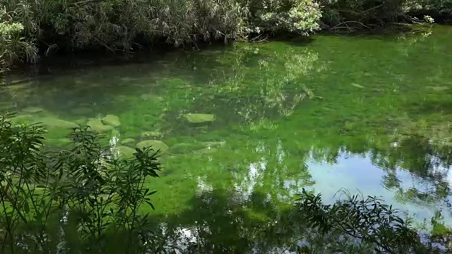 特立尼达，古巴:El Cubano自然保护区，清澈的水从Escambray山脉流动视频素材