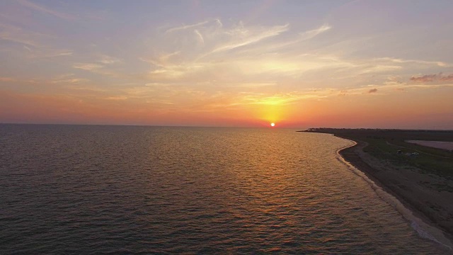 天线:日落时海面视频素材