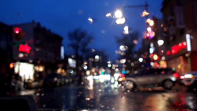 雨中的纽约市视频素材