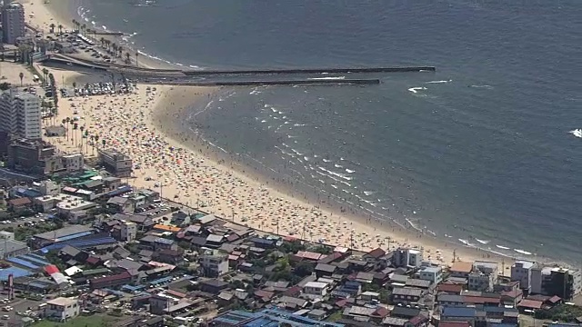 日本爱知县千折滨海滩AERIAL视频素材