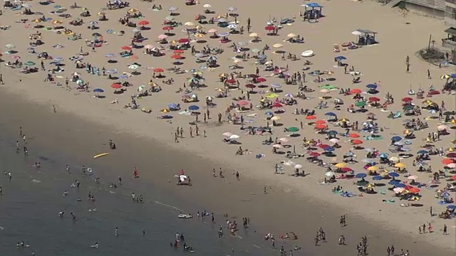 日本爱知县千折滨海滩AERIAL视频素材