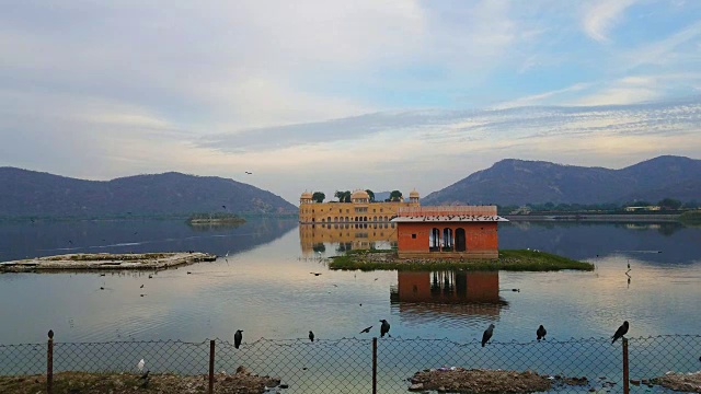 Jal Mahal -水宫殿在斋浦尔，印度视频素材