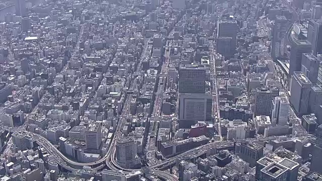 日本东京市区的空中摄影视频素材