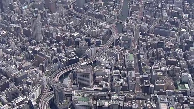 AERIAL，日本桥地区视频素材