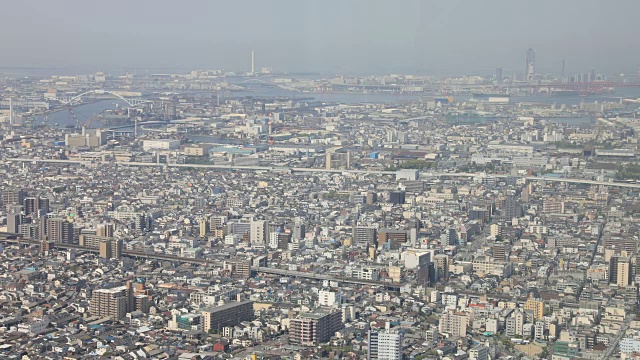 全景大阪的城市视频素材