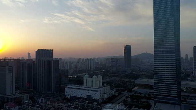 市中心夜景鸟瞰图视频素材