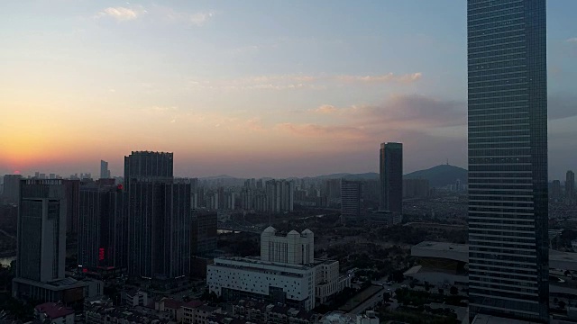 市中心夜景鸟瞰图视频素材