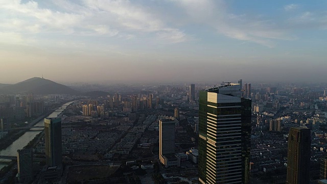 市中心夜景鸟瞰图视频素材