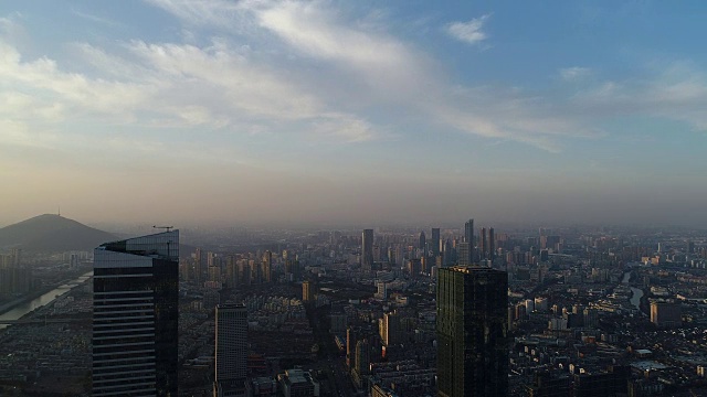 市中心夜景鸟瞰图视频素材