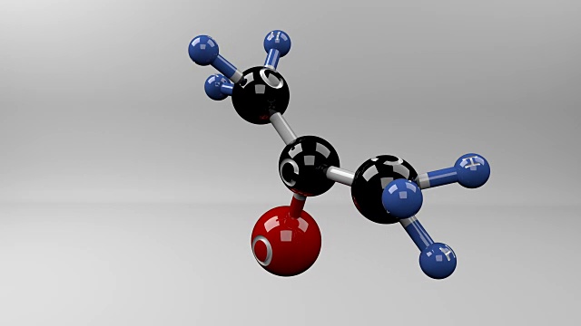 丙酮分子。视频素材